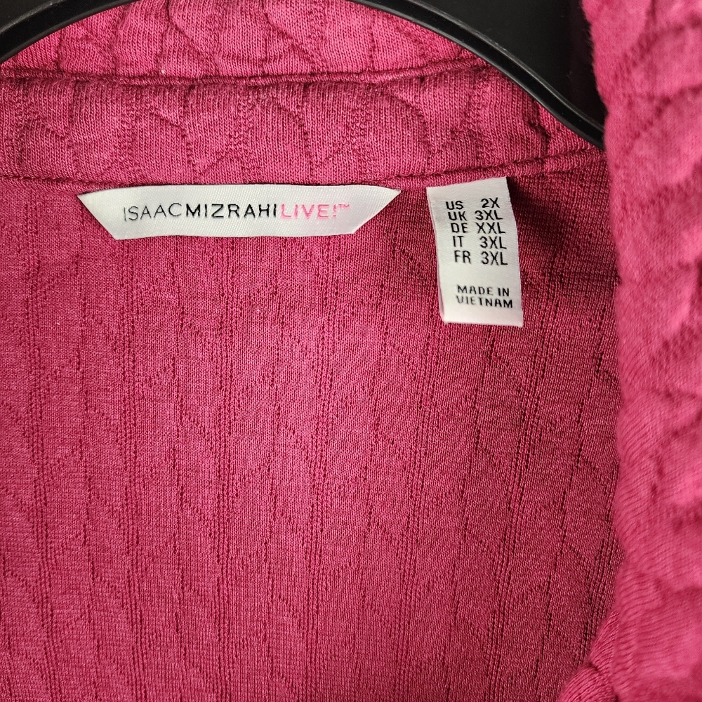 Isaac Mizrahi Quilted Knit Jacket (2X) - Picture 6 of 8